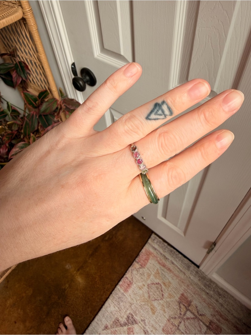 Multicolor Gemstone Stackable Ring - adjustable - Picture 7 of 7